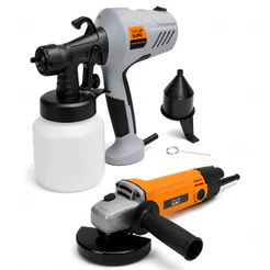 Kit Pistola Elétrica de Pintura 400W + Esmerilhadeira Angular 720W - Pró Euro