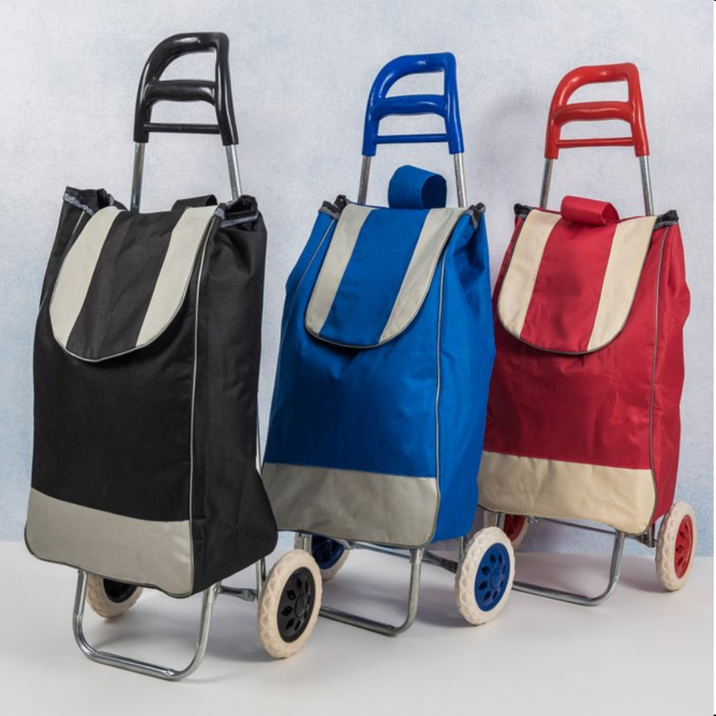 Carrinho De Feira Com Rodinhas Portátil Mercado Bolsa Organizador  - Sortido