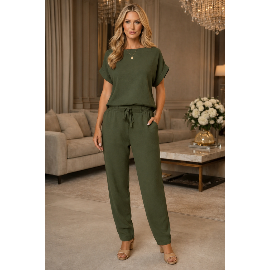 Conjunto Feminino Calça E Blusa Plus size Soltinha Elegante Confortavel Airflow Conjuntinho Alfaiataria  casual Premium
