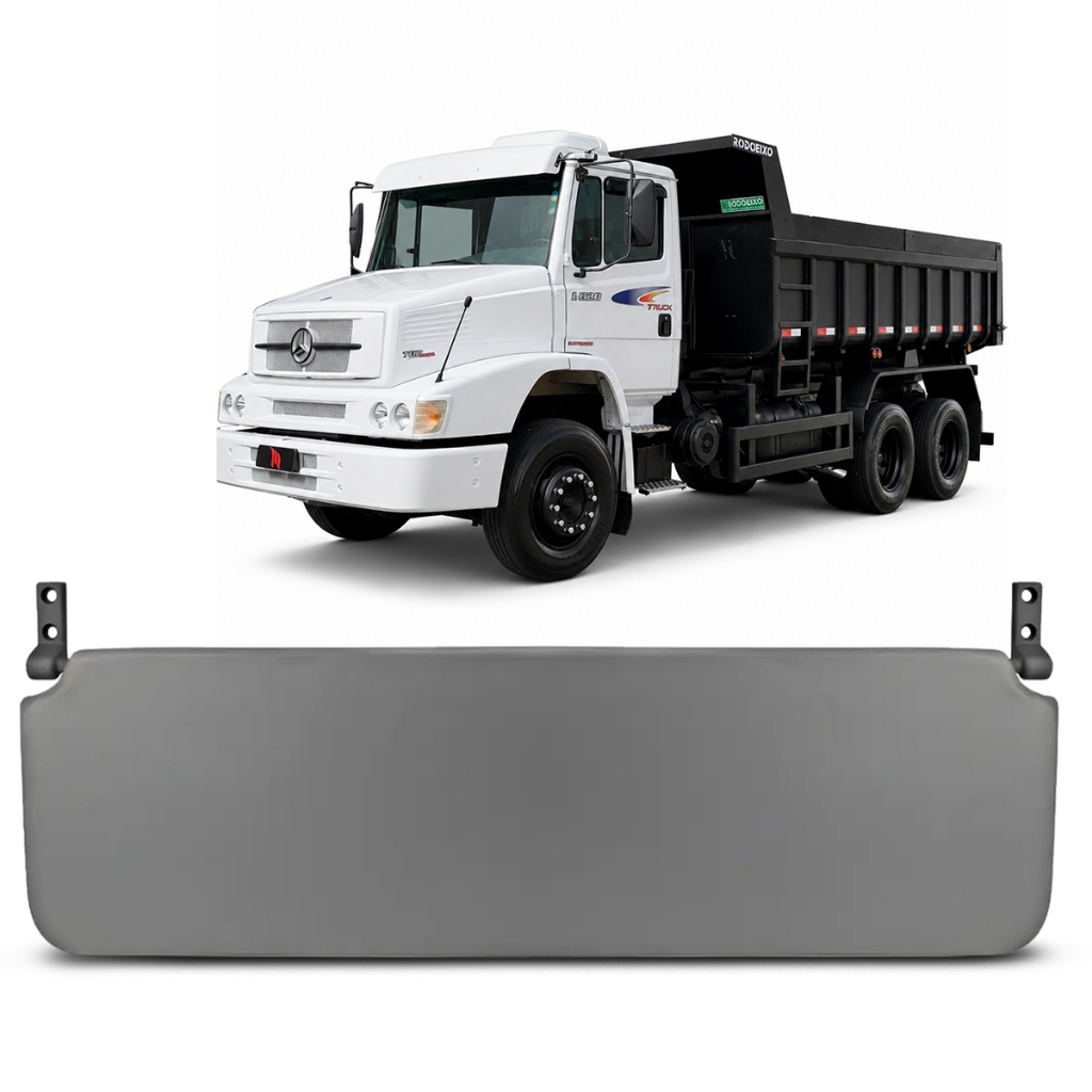 Quebra Sol Cinza Escuro Caminhão MB 1620 1622 712C 914C 1720 1938 2000 a 2012