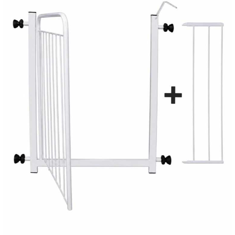 Portão Pet Grade ( 68cm A 143cm ) ) Cachorro Extensores - Cercado  Proteção Segurança Crianças