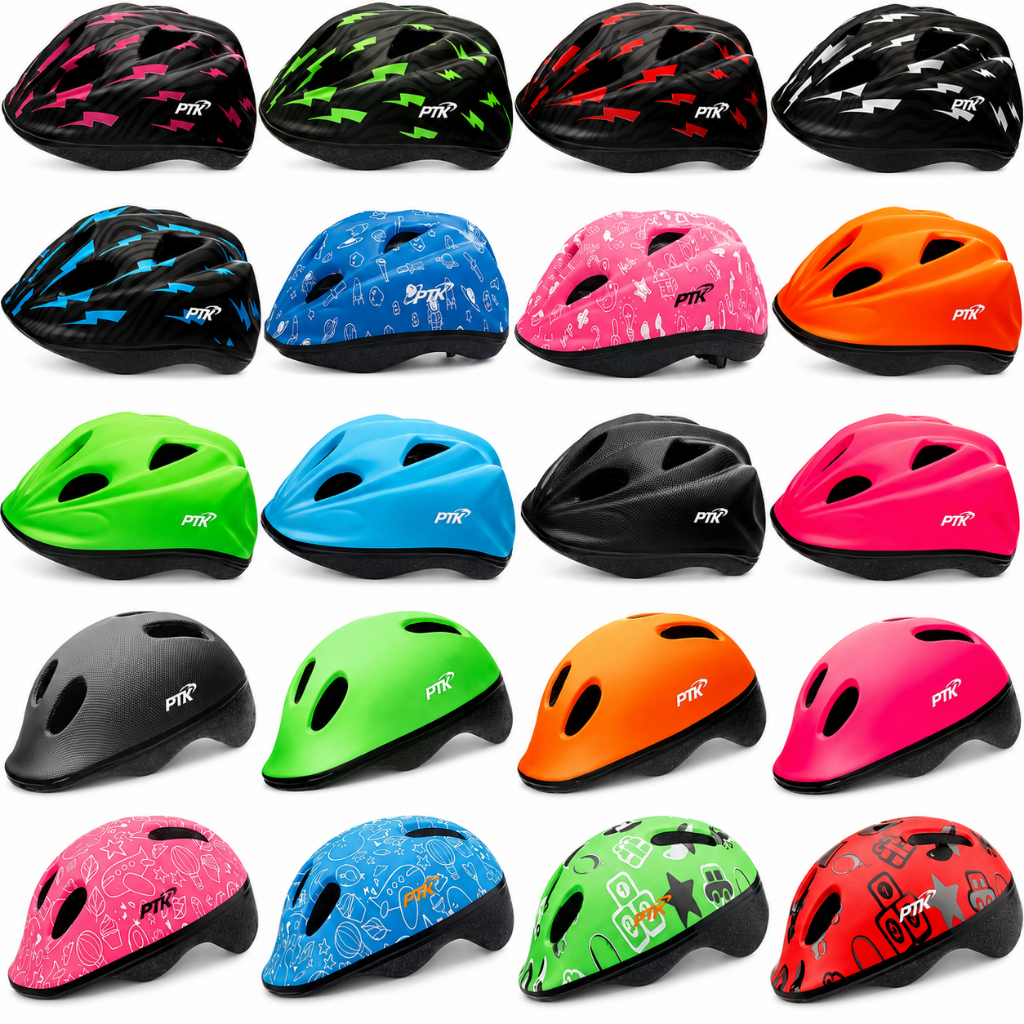 Capacete Infantil PTK Bicicleta Ciclismo Ajustável Crianças Bike Skate Patins Patinete Com Regulagem