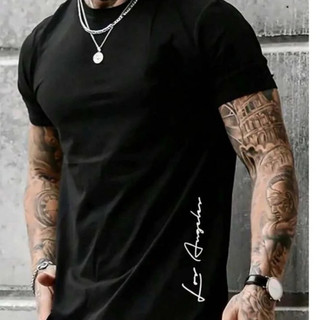 Camiseta Masculina Los Angeles vertical, camisa Los Angeles vertical camiseta masculina 100% algodão