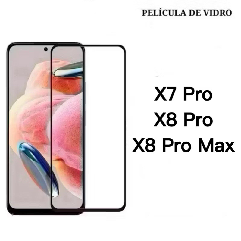 Kit 3Pcs/5Pcs Película De Vidro Temperado 3D Para Xiaomi Redmi Poco X8 Pro Max X7