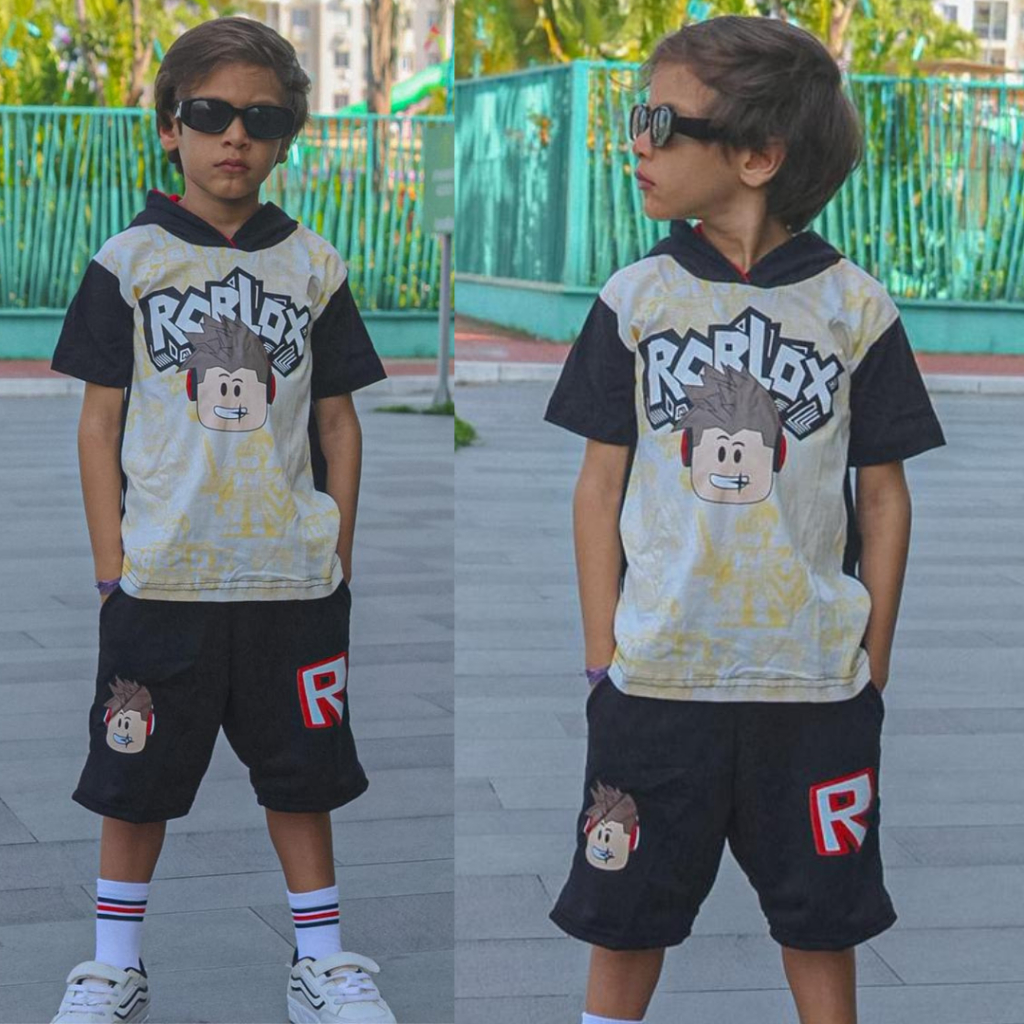 Conjunto Infantil Menino De verão Estiloso Conjunto Masculino Juvenil 4 até 10 anos Roblox