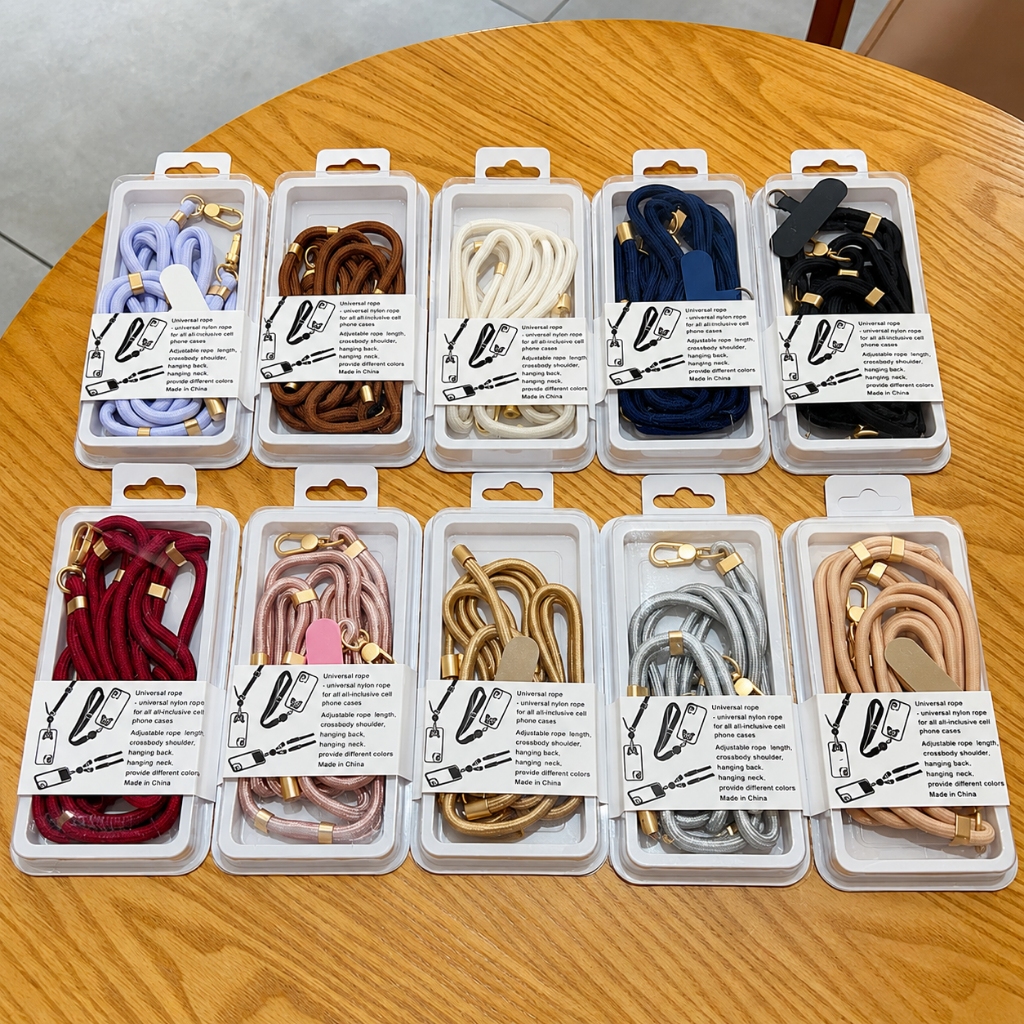 Cordão 2 em 1 para Celular | Kit Cordão de Pescoço e Mão Tecido Premium Universal