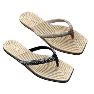 Chinelo Moleca Feminino Confortável Rasteirinha Dedo Strass 5558.100