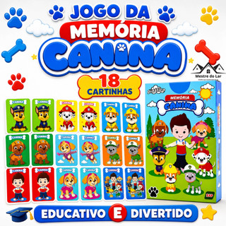 kit 3 - 30 Caixinhas Jogo da Memoria CANINA Brinquedo Educativo Festa Lembrancinha Prenda