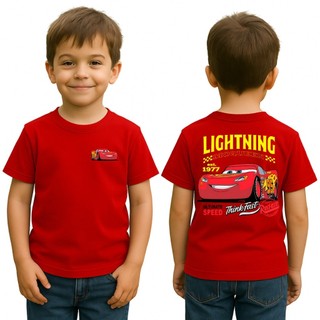 Camiseta Infantil Streetwear Relâmpago Mcqueen Camisa Menino Menina Carros Blusa Algodão Premium