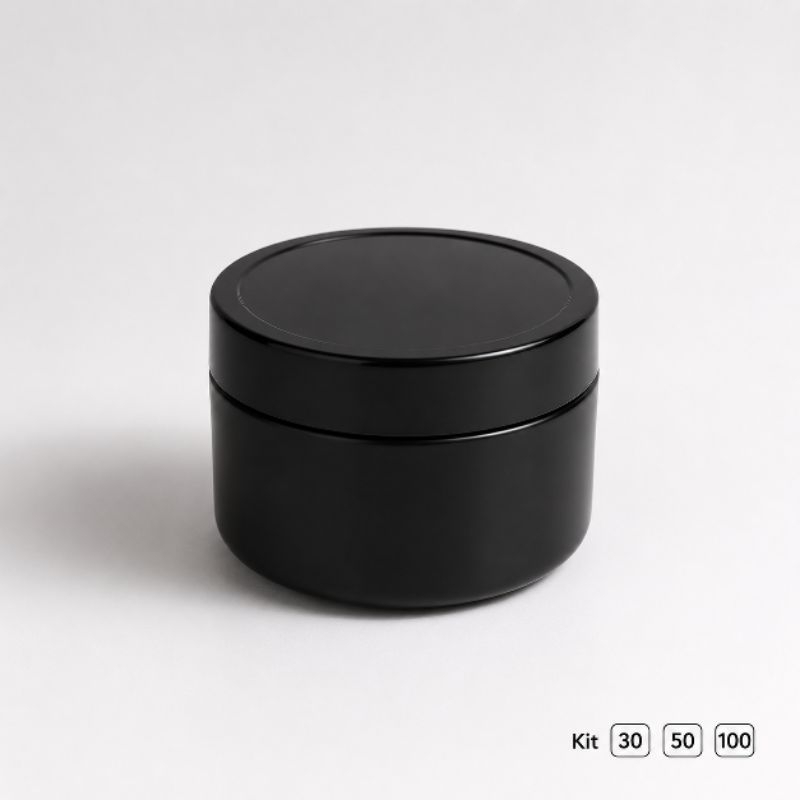 Pote Plástico 90g com Tampa Rosca | Kit 30, 50 e 100 Unidades | Pote para Creme, Pomada, Cosméticos, Viagem e Amostras
