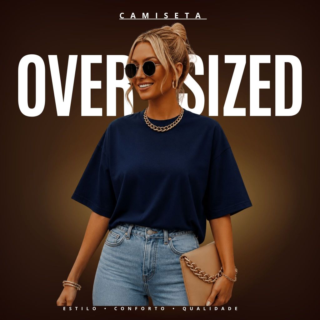Camiseta Feminina Oversized Premium 100% Algodão Moda Blogueira Várias Cores Lisa