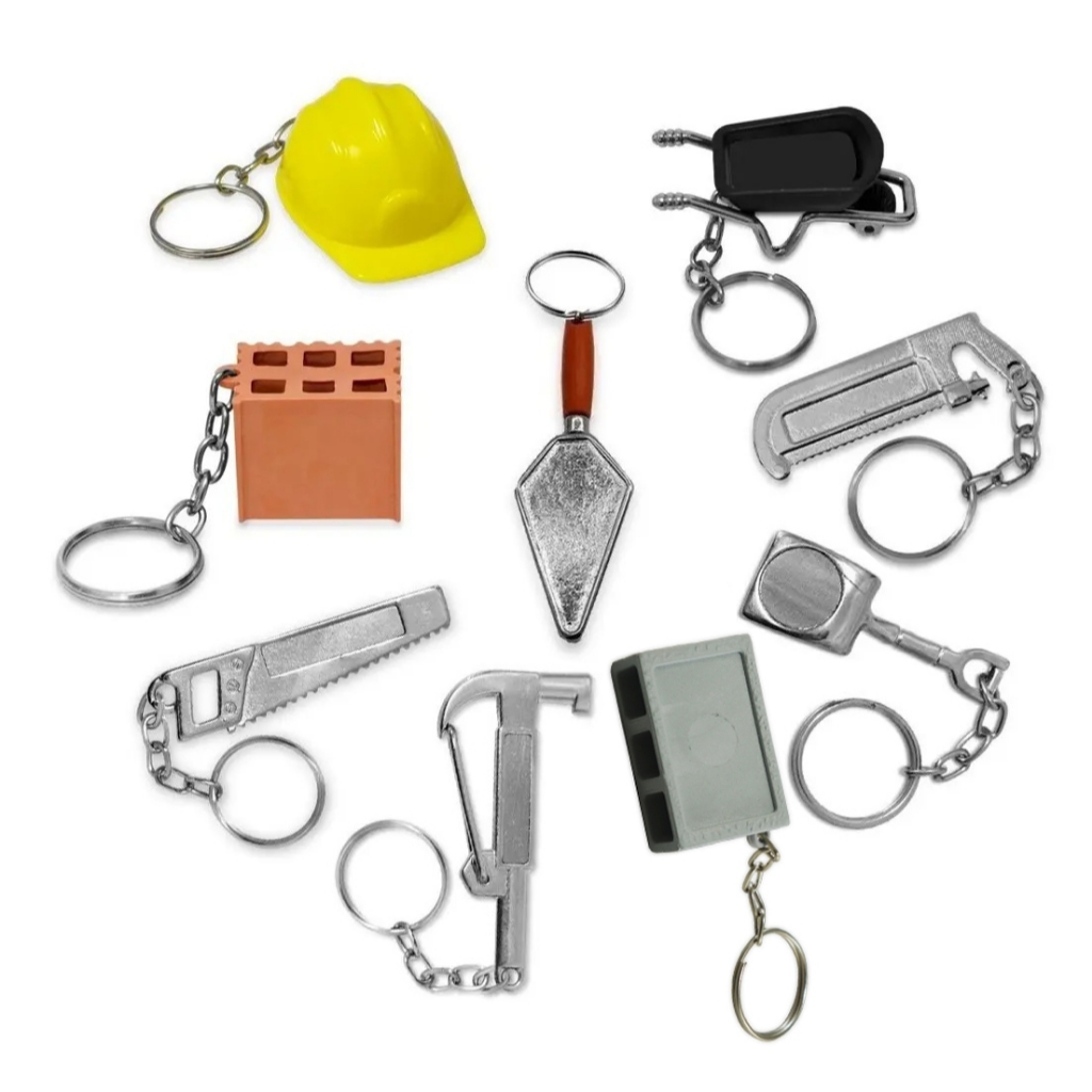 Kit 3 Chaveiros Construção 1 De Cada Engenharia Civil