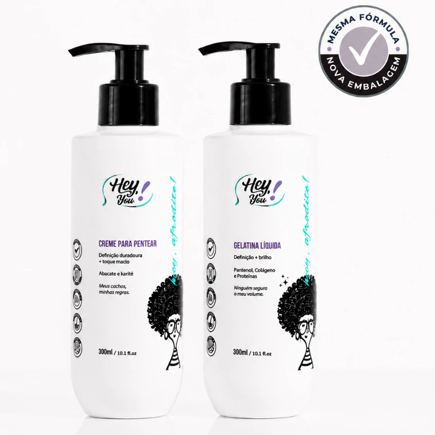 Kit Finalização para Cachos Definidos e brilho - Creme e Gelatina para Cabelos Cacheados e crespos
