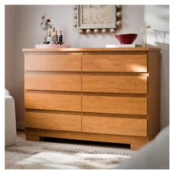 Cômoda 8 Gavetas Para Quarto Com Pés E Corrediça Telescópica Multiuso Organizador Roupas Grécia