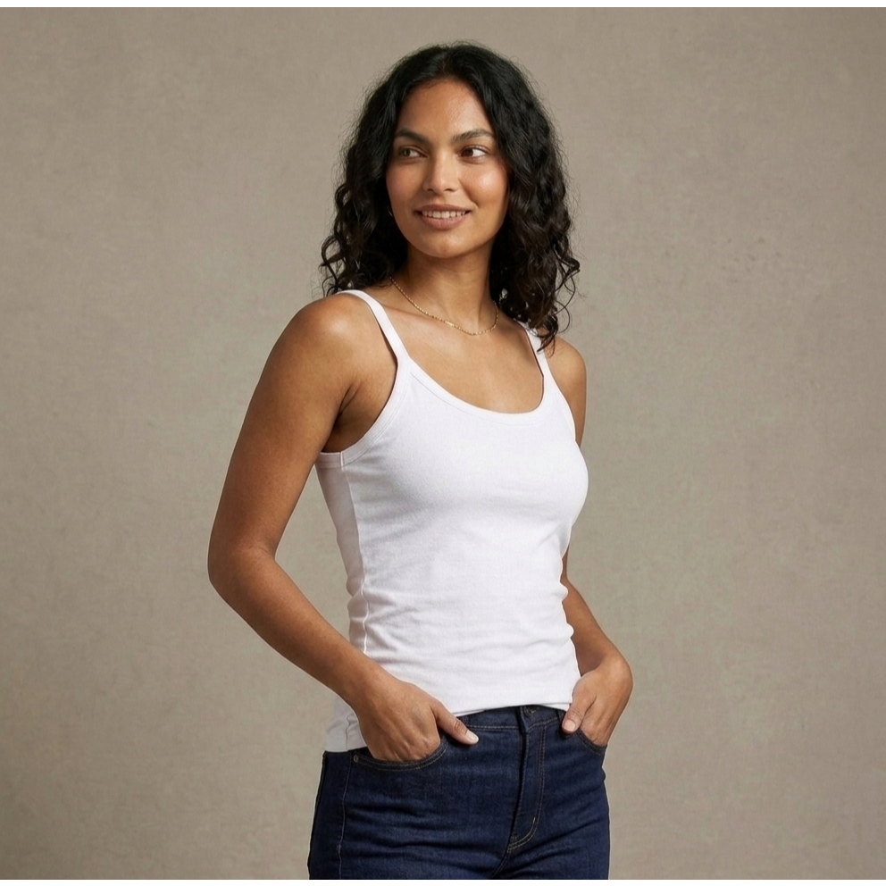 Camiseta Blusinha Feminina Regata Alça fina 97% Viscose 3% Elastano Dia A Dia