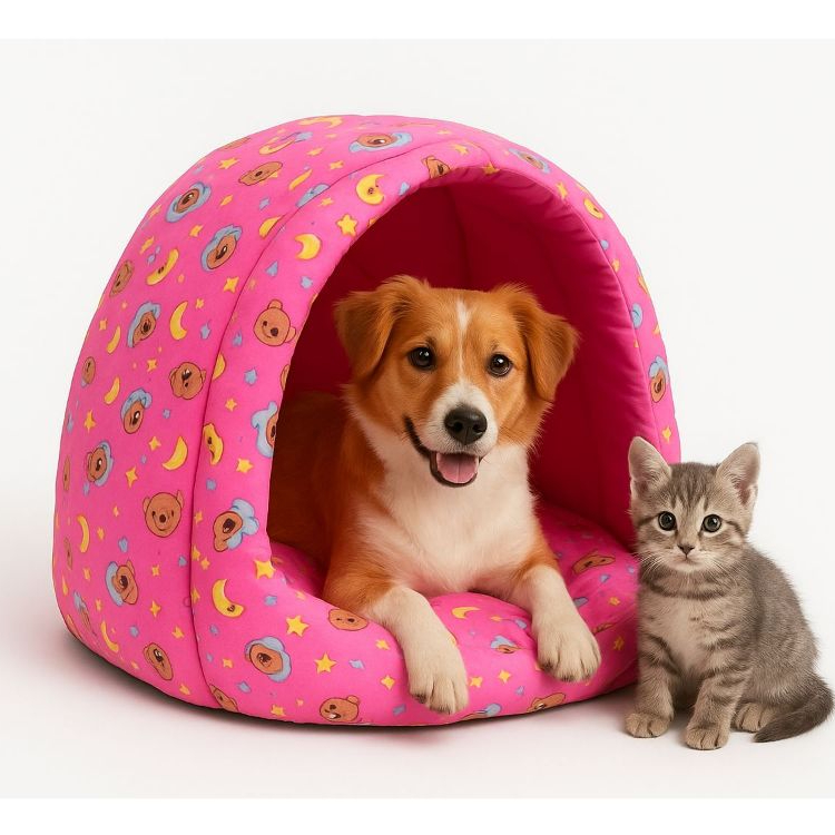 Cama Iglu Pet Cachorro e Gato Super Confortável Tamanhos P M G Lavável Antiestresse Toca (oxford)