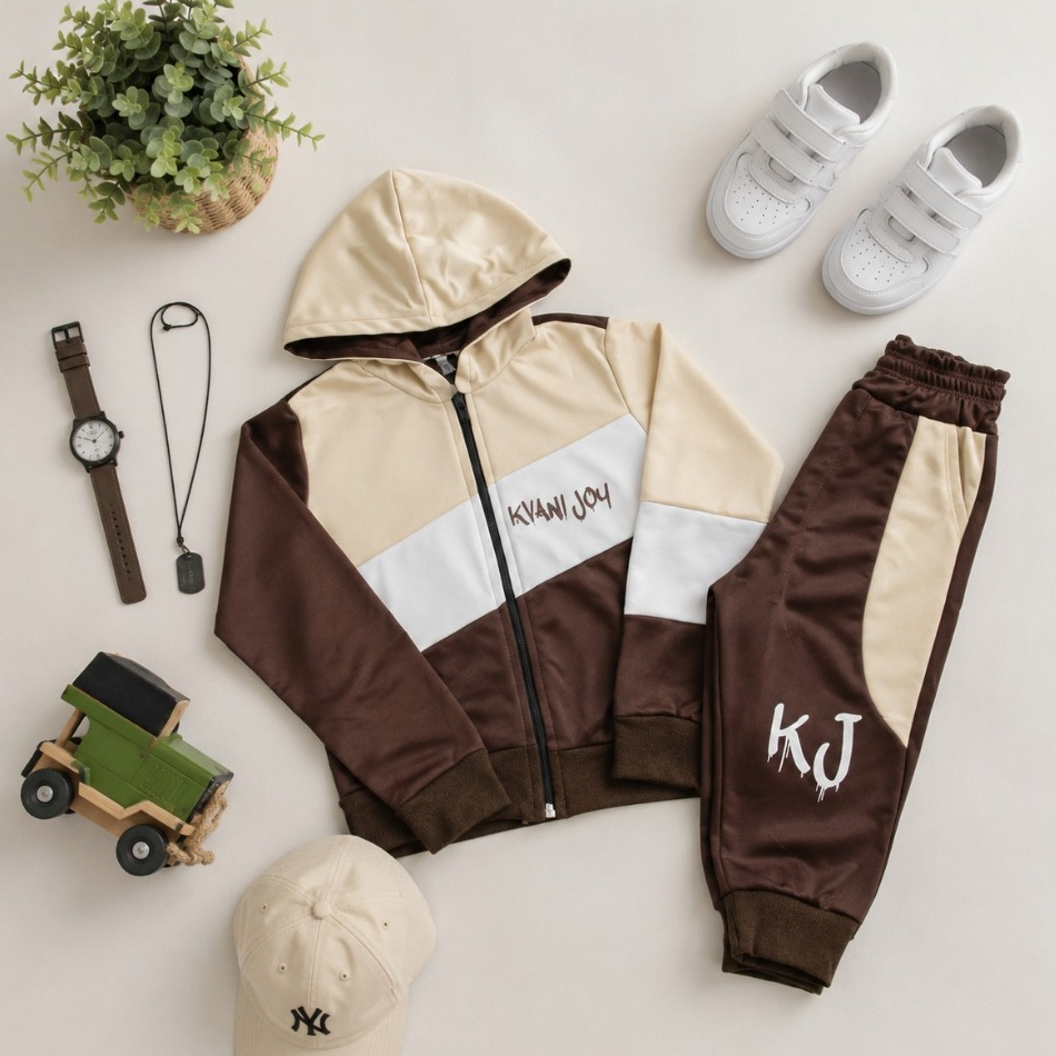Conjunto de Frio para Meninos Infantil Casaco + Calça - Tamanhos 2 ao 12 Anos