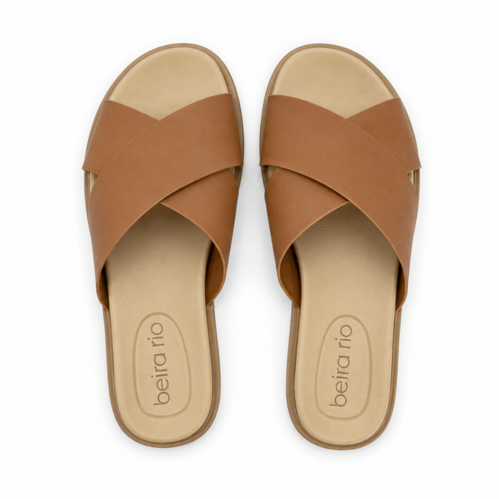 Sandalia Feminina Beira Rio Flat Tiras Cruzadas Original