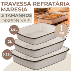 Travessa Assadeira Refratária Tango Maresia Para Forno Resistente ao Calor Oxford