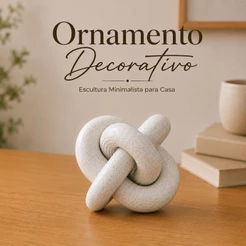 Escultura Decorativa Nó Minimalista Moderna Ornamento para Sala Quarto Escritório Decoração Luxo Casa