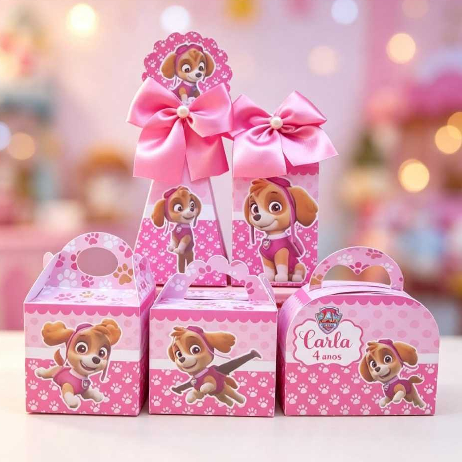 Kit Festa SKYE  Personalizado ( Pegue e Monte )Lembrancinhas , Caixinhas para Festa Infantil