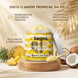 Creme Hidratante Corporal Allegra Amor em Pedaços Abacaxi com Coco 150g