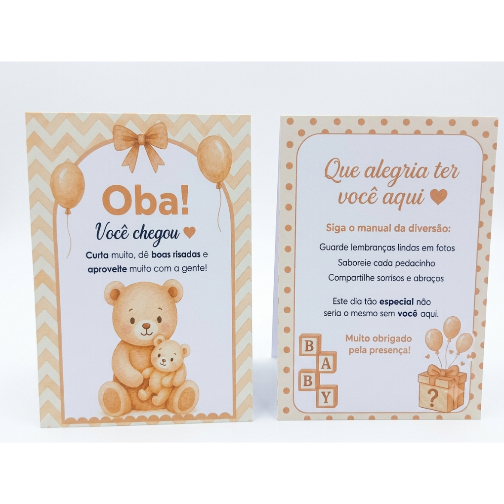 Plaquinha de Agradecimento Chá de Bebê l Personalizados l Lembrancinha de Festa l Aniversário