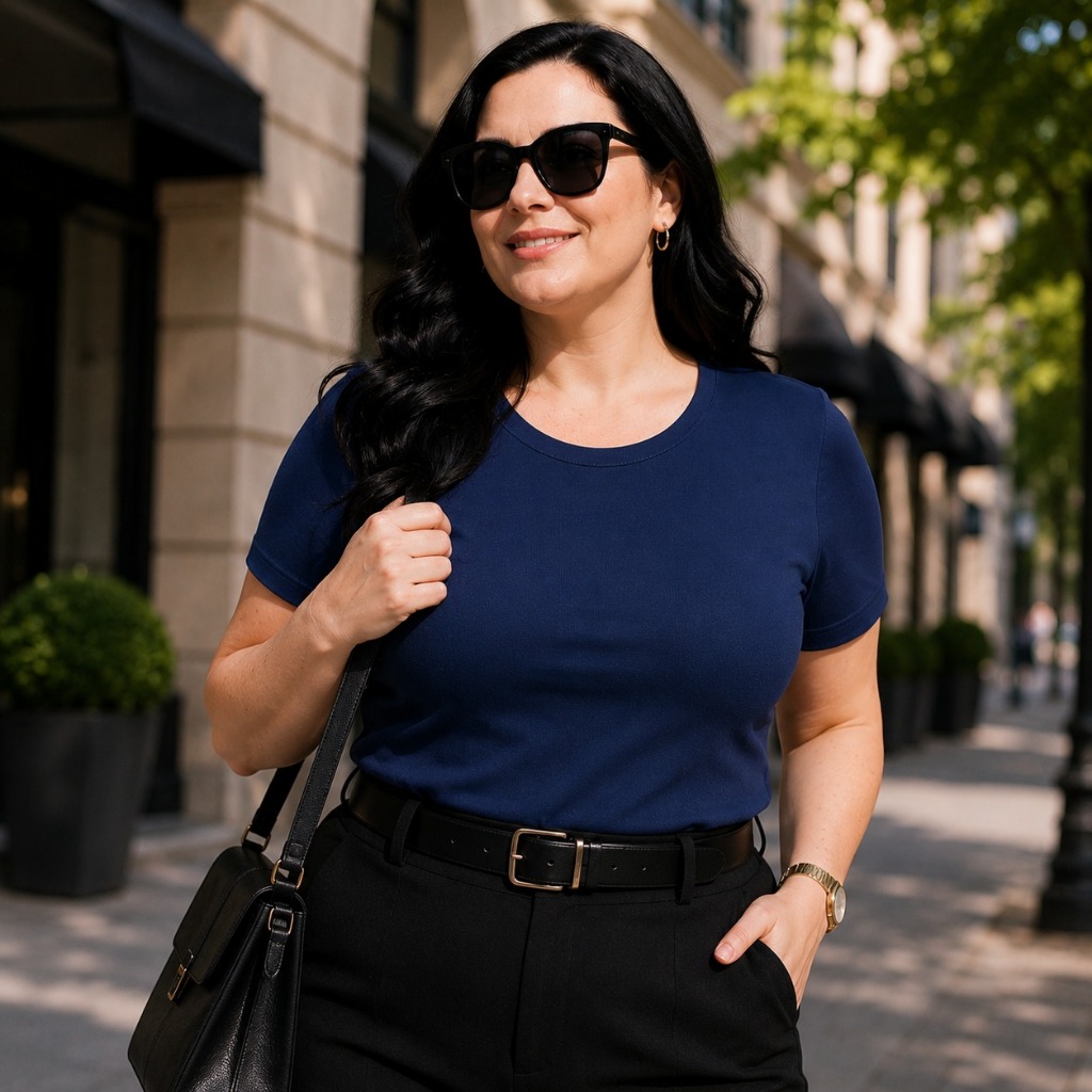 Blusa Feminina Ribana Canelada Plus Size  Blusinha Basica Casual Elegante com Elastano 