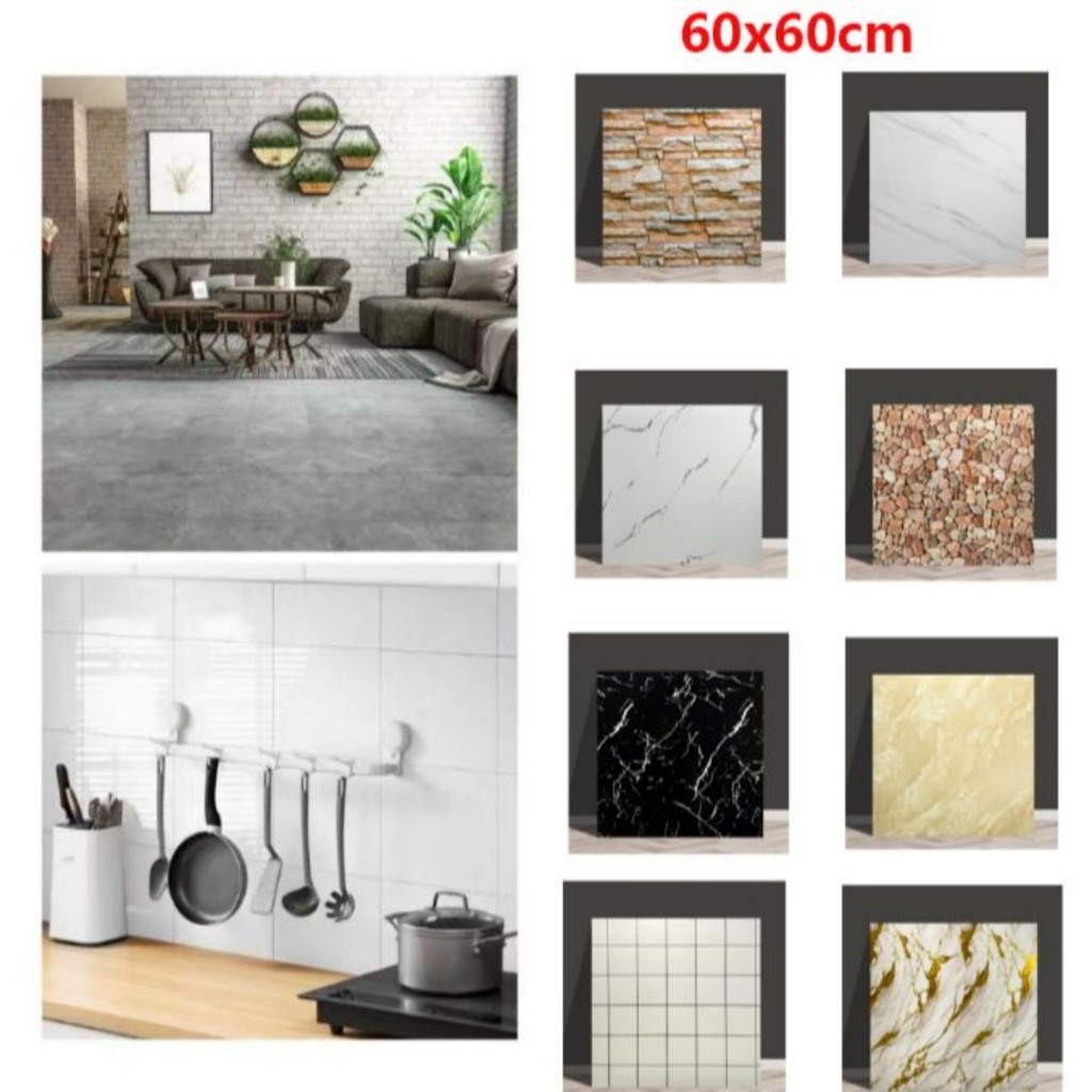 Placa Autoadesiva Mármore 3D PVC Impermeável Resistente Calor Cozinha Banheiro Reforma Parede DIY