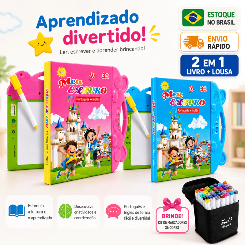 Livro Sonoro Interativo Infantil em Português e Inglês — foto 2