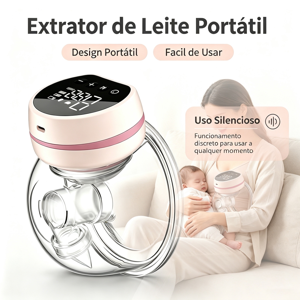 Bomba de tira leite Bomba Elétrica Portátil Para Leite Materno Recarregável