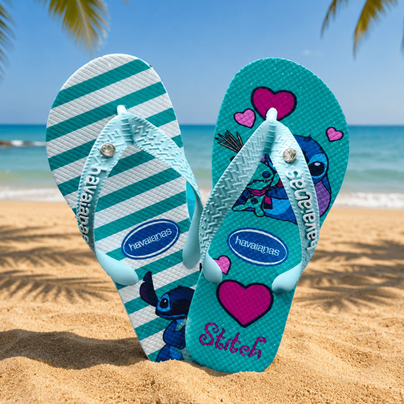 Chinelo Infantil Feminino Confortável Antiderrapante Leve Estampado Praia Verão