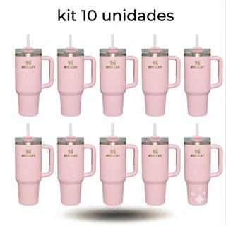 Kit 10/20/30/40/50 Copos Térmicos 1.2L com Tampa de Acrílico e Trava 360º