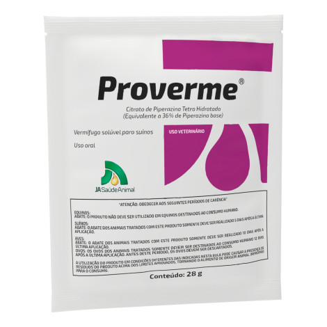 Proverme 28g Vermífugo Solúvel - Eficaz contra Nematódeos para Animais
