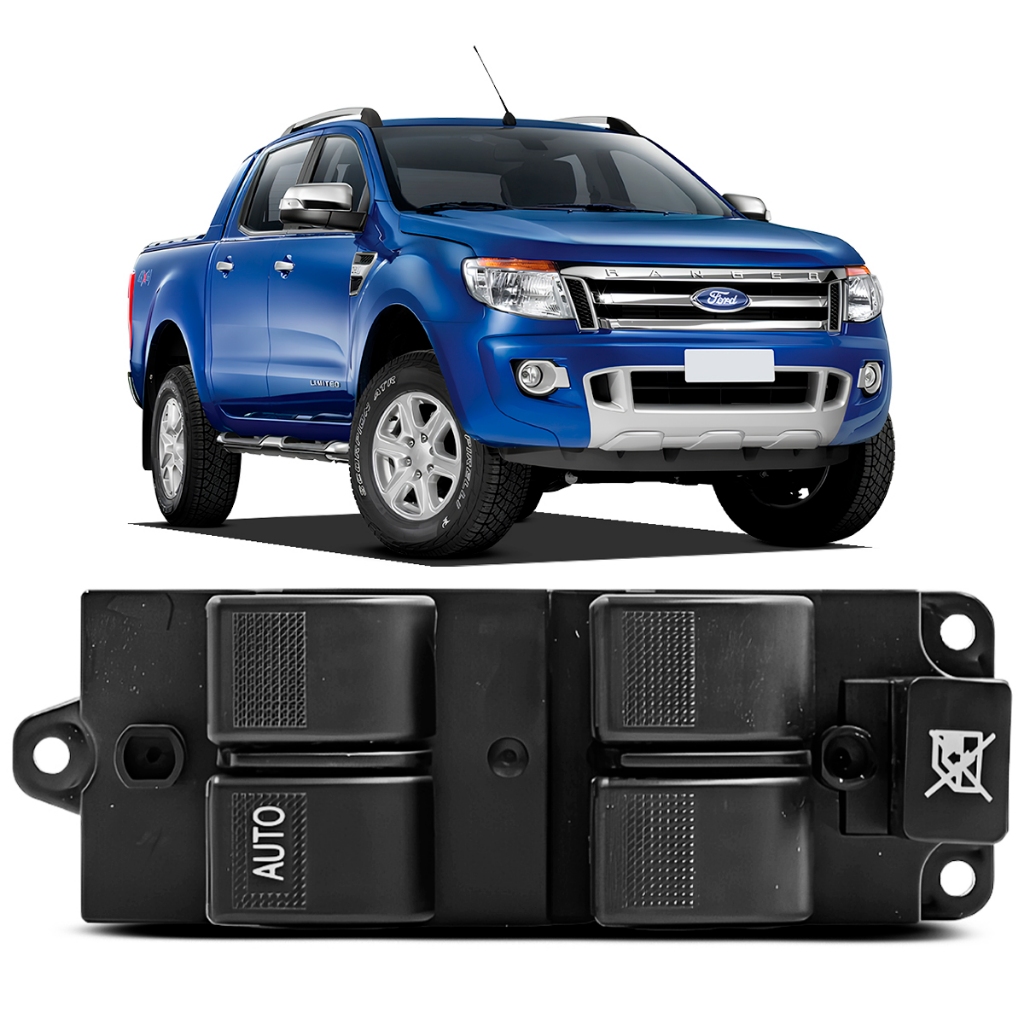 Botão Comando Ranger 2012 a 2015 Cabine Dupla 4 Portas Acionamento Vidro Elétrico