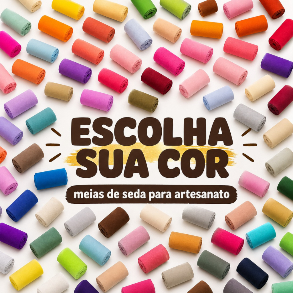 Meia de Seda Para Artesanato Kit 10/20/50 Passo Fofo Artesanato Flores, Bonecas e Laços Sortidas