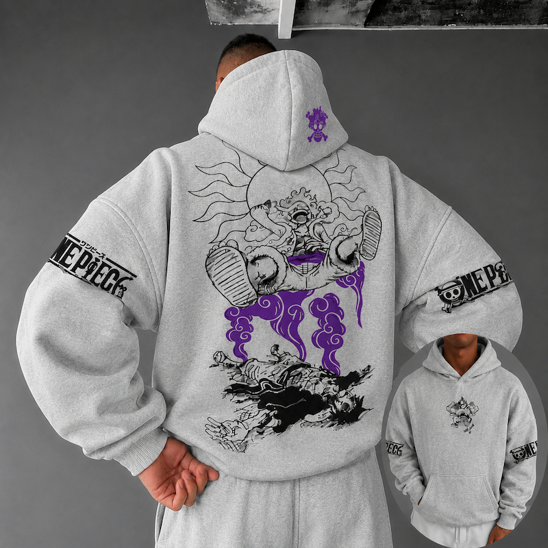 Moletom Canguru Unissex, Monkey D. Luffy Gear 5 Hoodie.