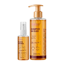 Kit Shampoo em Óleo 210ml Óleos árabes 60ml Apice