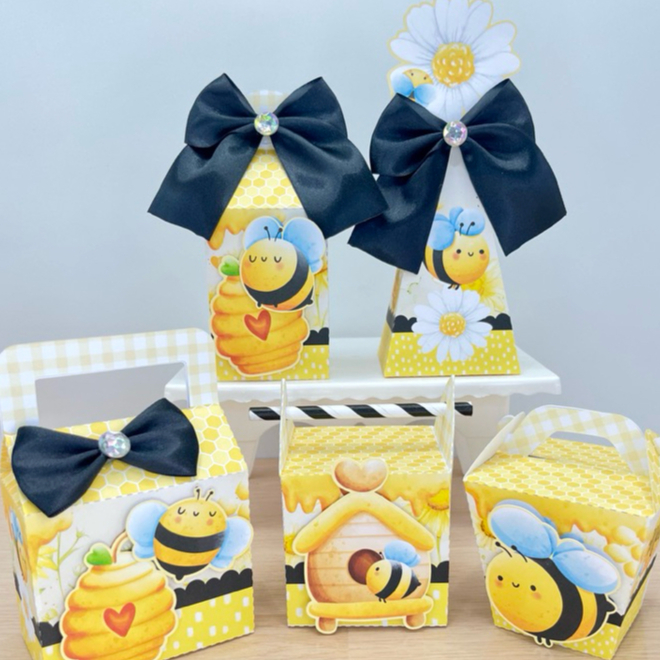 Kit Festa Personalizados ABELHINHA abelha | Caixinhas Personalizadas | Lembrancinhas de Aniversário | Festa Infantil