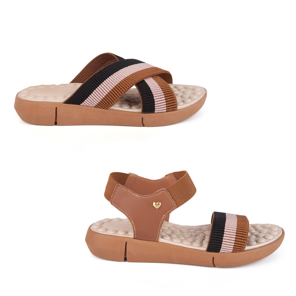 Kit 2 Pares Chinelo e Sandália Feminina Ortopédica — foto 5