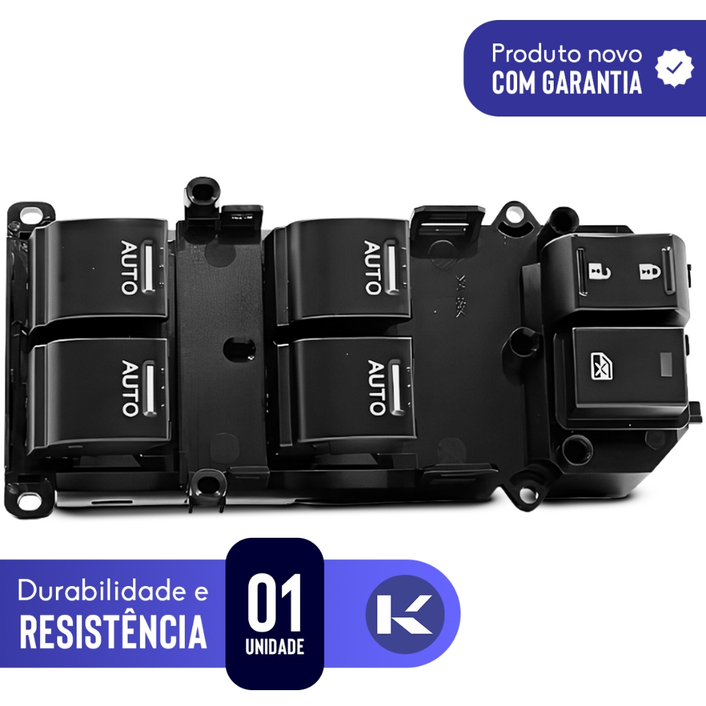 Botão Comando Vidro Elétrico Honda Civic e CRV 2012 a 2016 HRV 2016 a 2021 · foto 2