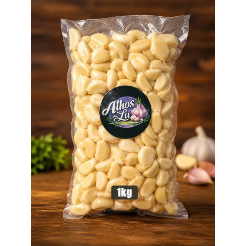 Alho Descascado e Higienizado 1 kg | Alhos da Lu