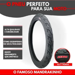 Pneu Kenda K677 Thorax Mandrakinho 2.50-18 40P - Desempenho Esportivo e Estilo Urbano