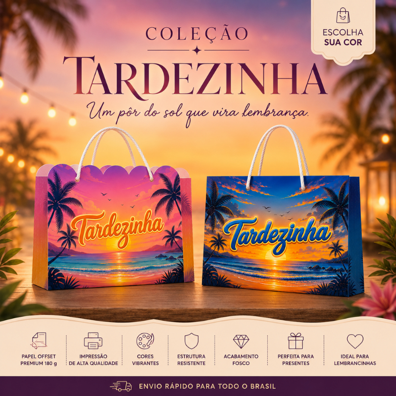 Sacolinha Tardezinha | Sacolinha Festa Tardezinha - Pegue e monte | Lembrancinha Aniversário
