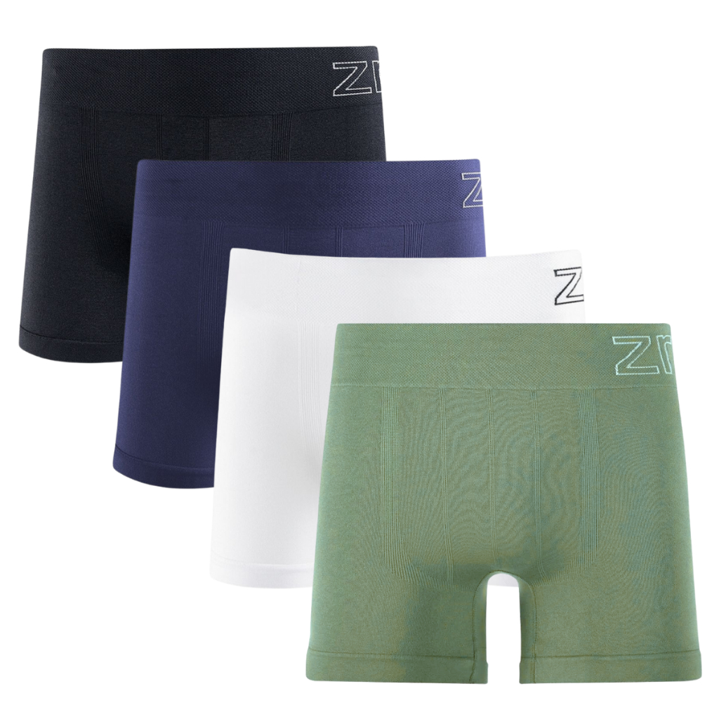 Kit 4 Cuecas Boxer Masculina Zee Rucci Poliamida Plus Size Sem Costura
