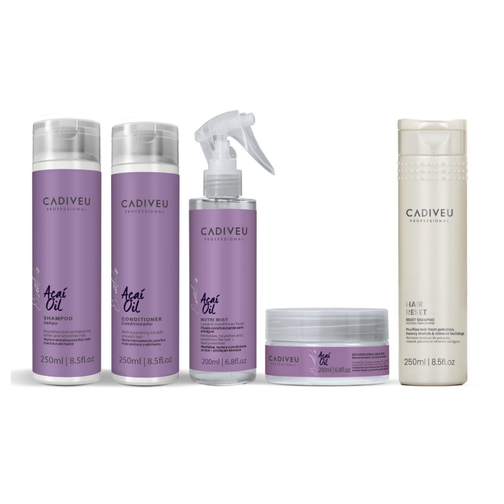 Cadiveu Professional Kit Açai Oil 4 Produtos + Hair Reset Shampoo