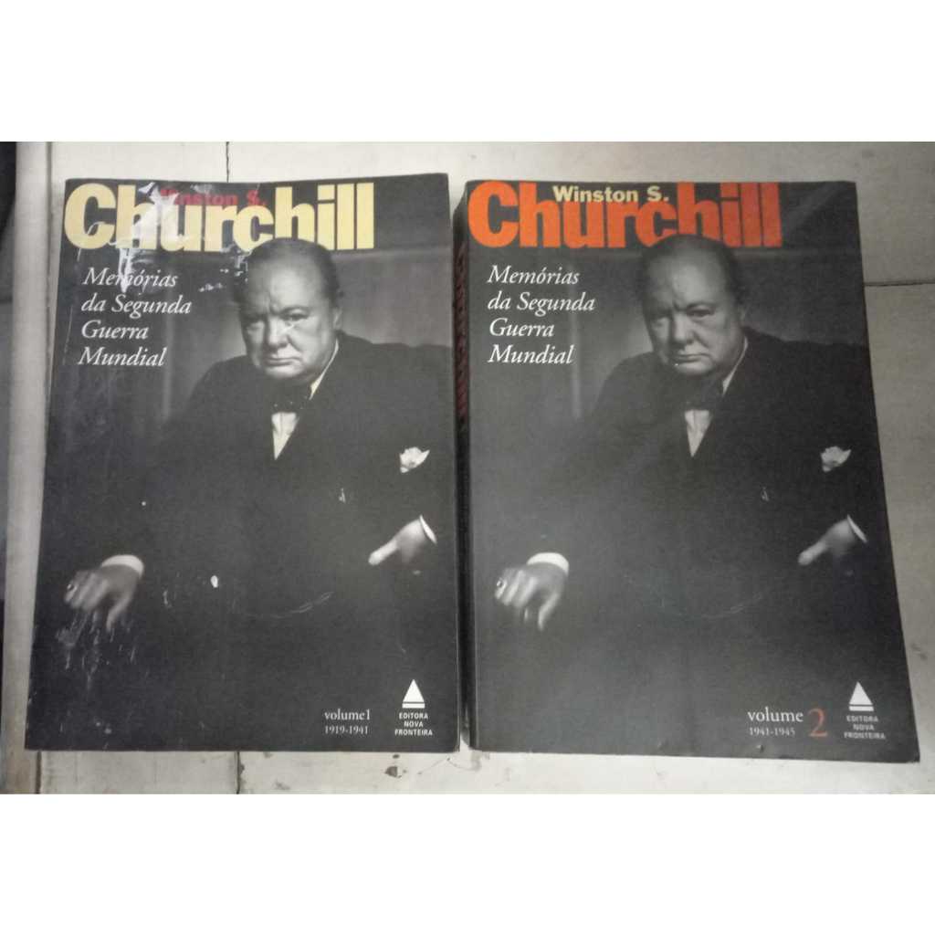 Livros Memórias Da Segunda Guerra Mundial - Volume 1 e 2 -1919-1945 Winston S. Churchi -Nova fronteira