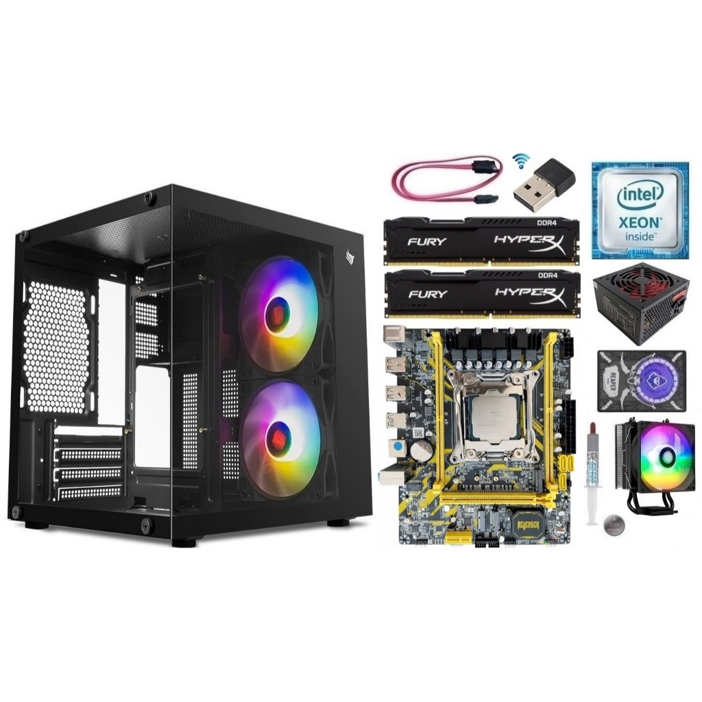 Kit Gamer X99 Xeon E5 2660 v3/ 8GB-16GB DDR4/ Gabinete + Fonte 500w + SSD + HD