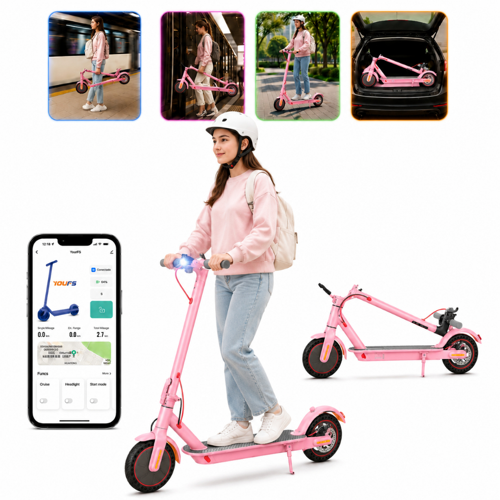 Patinete Elétrico Adulto Motorizado 350W 36V 7.8Ah Dobrável Autonomia 25-30km Freio a Disco