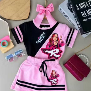 EMILY VICK CONJUNTO BLUSA + SHORT SAIA LANÇAMENTO 2026 FEMININO MENINA ESTILOSO BLOGUERIN…